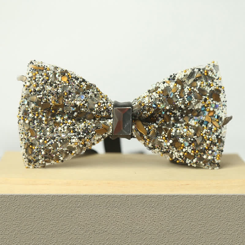 Papillon da uomo multicolore in pietra e cristallo Clastic Enchases - Stile n. 6 - image 8