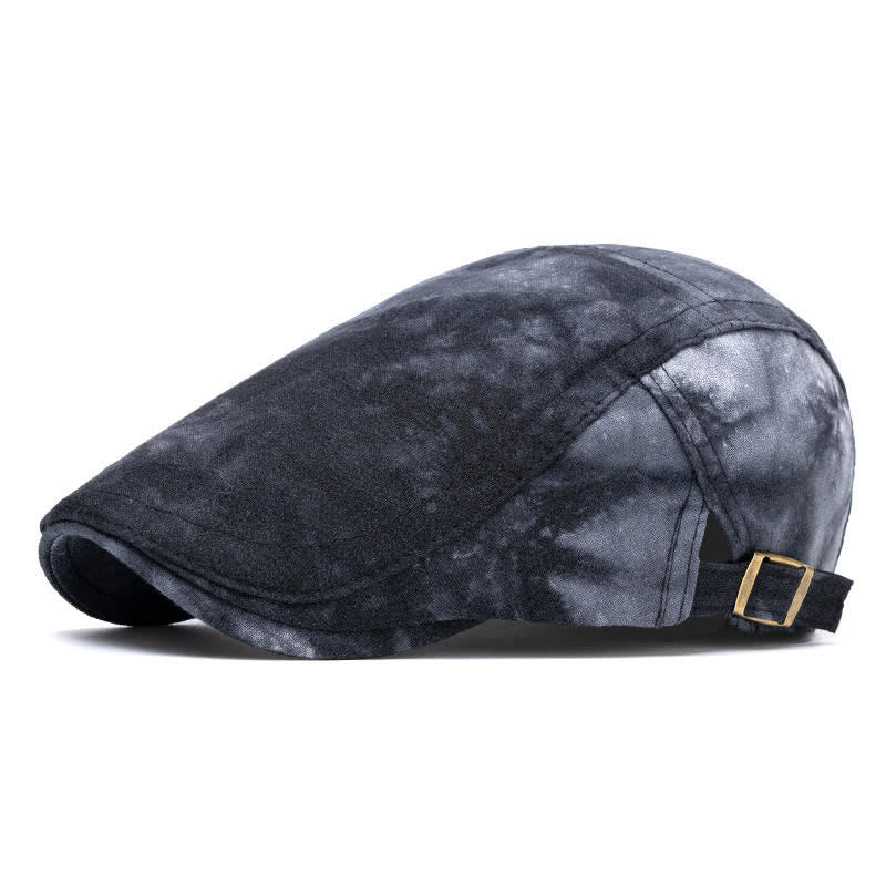 Cappello basco in cotone tie-dye elegante primaverile - Nero - Stile n. 1 - Regolabile (22"-24") - image 14