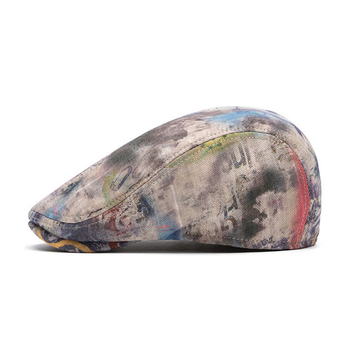 Cappello basco in cotone tinto a nodi con motivo graffiti - image 4