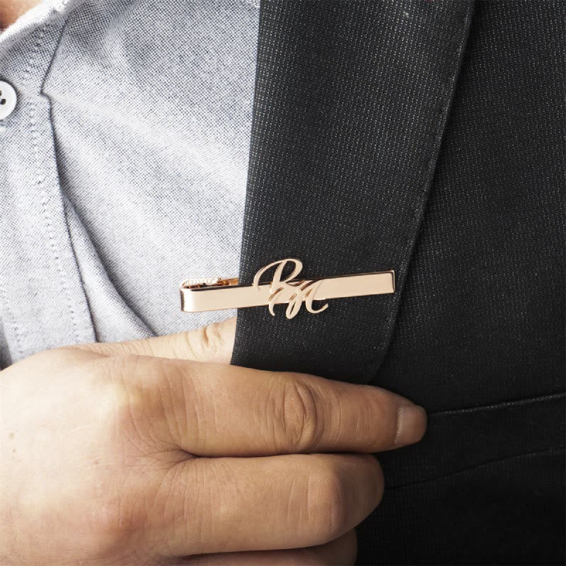 Personalizza la tua lettera iniziale per cravatte da matrimonio - Oro rosa - image 5
