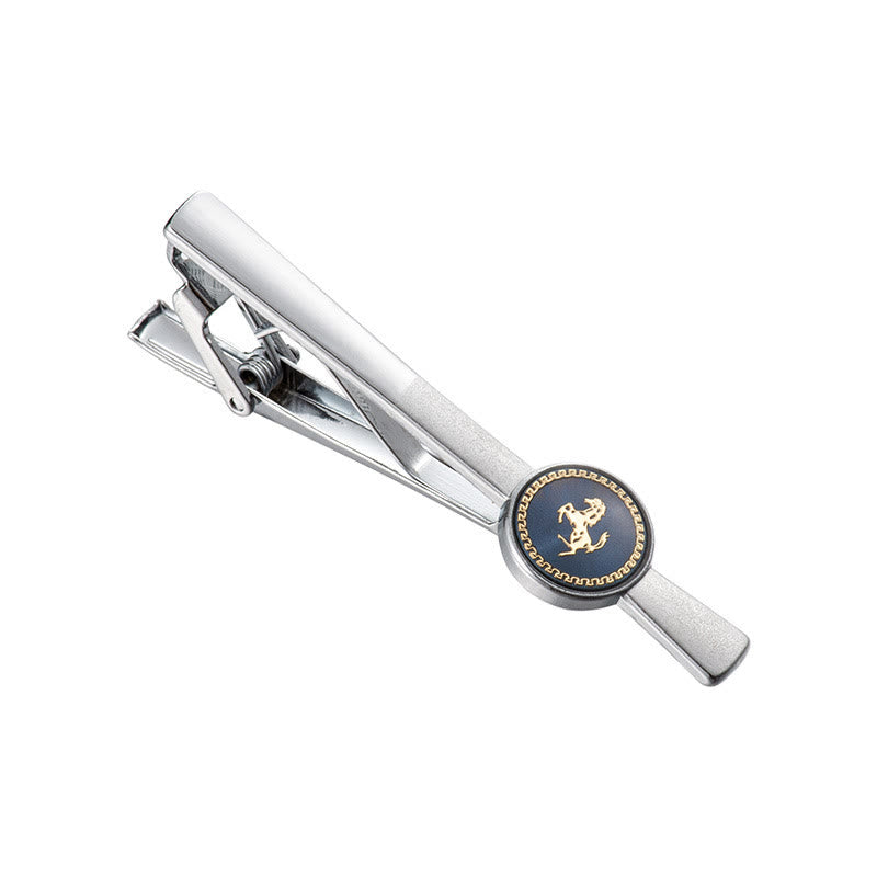 Set di gemelli con fermacravatta a forma di cavallo in corsa per abito da sposa - Barra di collegamento - image 7