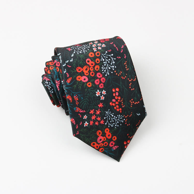 Cravatta da uomo con motivo floreale Forest Berry - Bacche di bosco - image 0