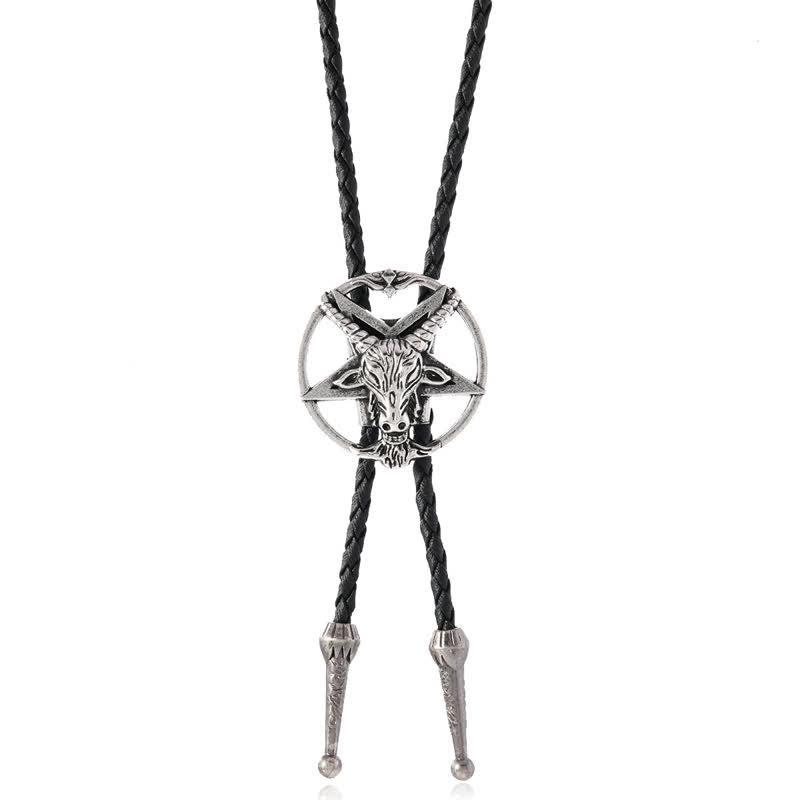Cravatta Bolo Vintage Hexagram Bull Moose Astrolabe - image 5