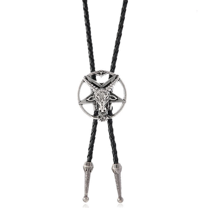 Cravatta Bolo Vintage Hexagram Bull Moose Astrolabe - image 5