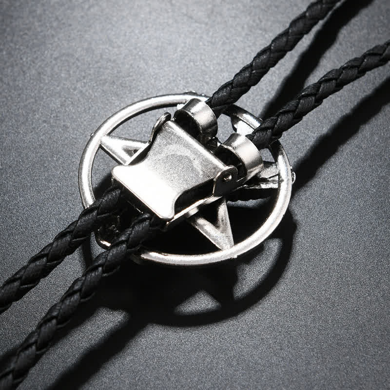 Cravatta Bolo Vintage Hexagram Bull Moose Astrolabe - image 4