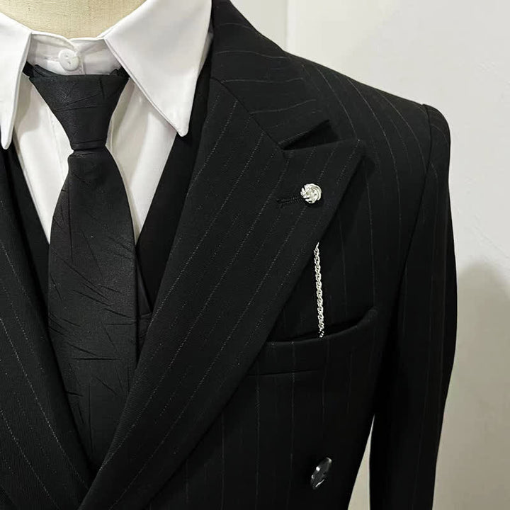 Spilla da uomo con catena pendente a forma di bavero per smoking e camicia - image 8