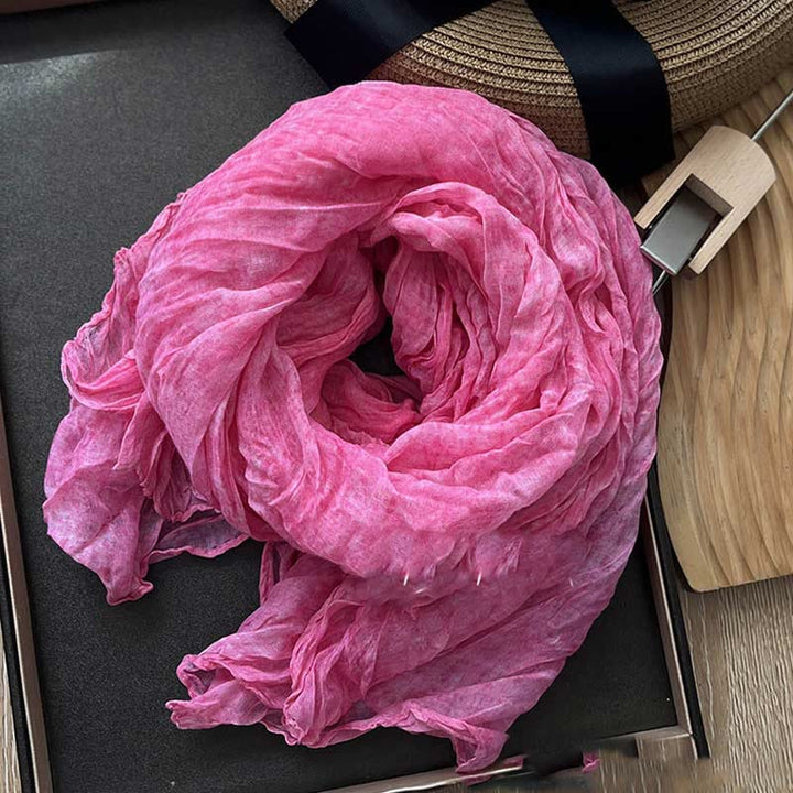 Sciarpa sottile da donna con motivo tie-dye retrò - Rosa - image 10