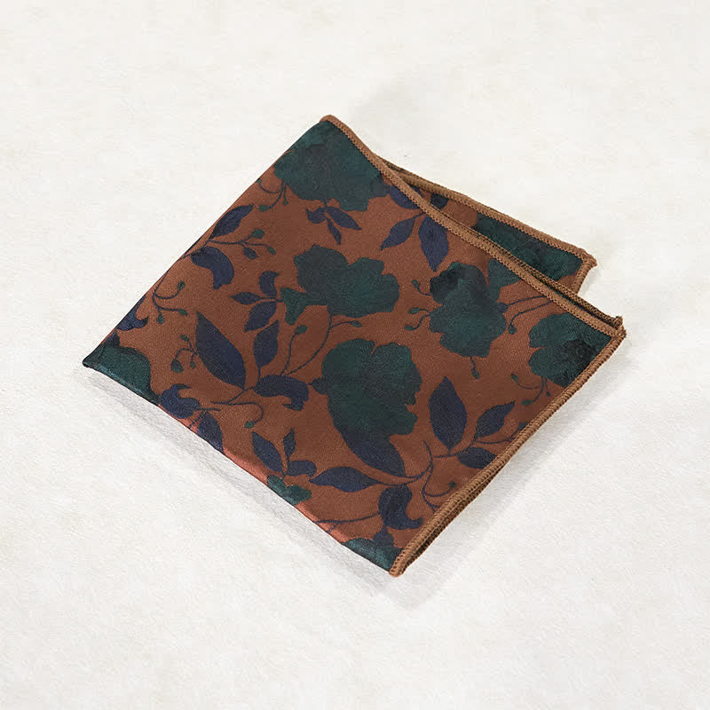 Cravatta da ufficio con stampa floreale elegante da uomo, fazzoletto da taschino - Siena - Fazzoletto da taschino - image 4