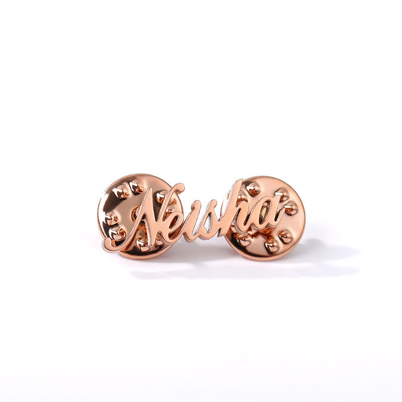 Spilla personalizzata con il tuo nome in acciaio inossidabile, accessori per abiti - Oro rosa - image 7