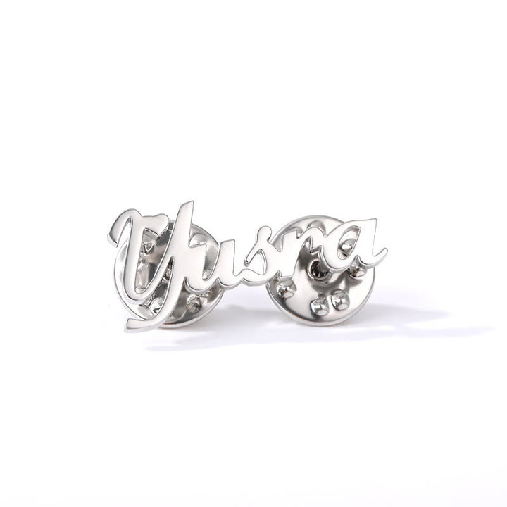 Spilla personalizzata con il tuo nome in acciaio inossidabile, accessori per abiti - image 11