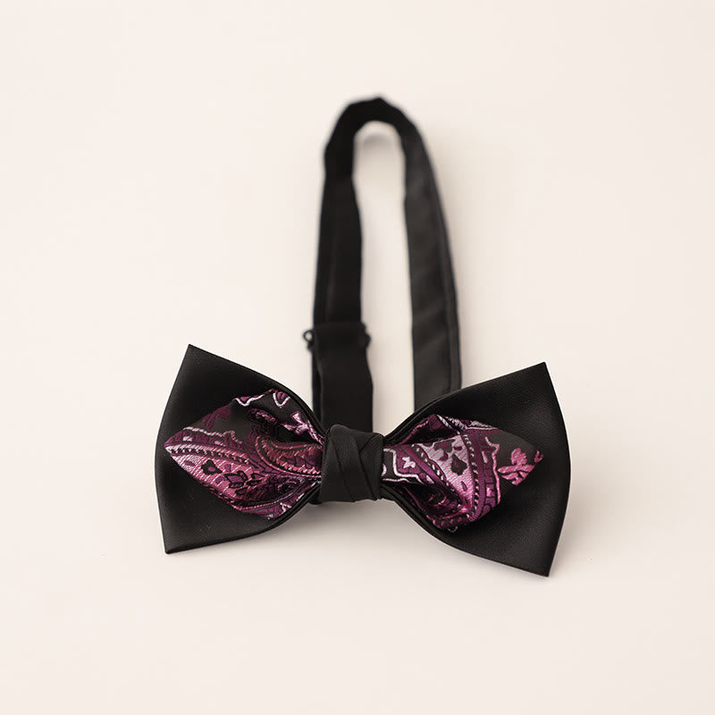Papillon in raso a due strati con cinturino regolabile Paisley - Stile n. 8 - image 10