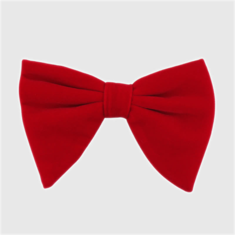 Papillon cadente in velluto oversize da uomo - Rosso - image 10
