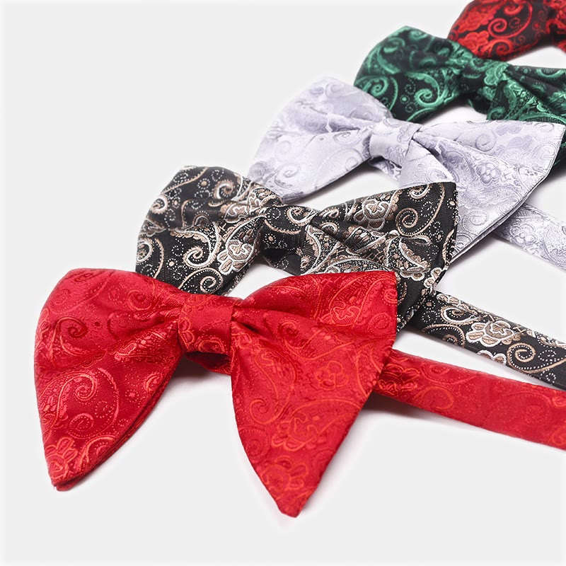 Papillon da smoking a punta oversize Paisley da uomo - image 1