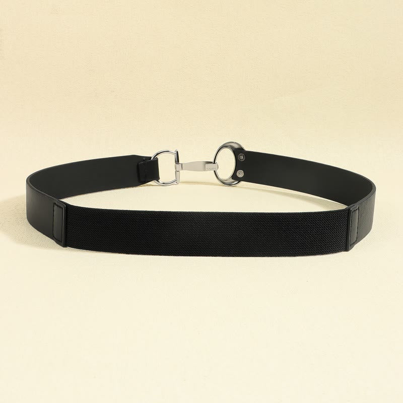 Cintura da donna con fibbia a ferro di cavallo, semplice cintura in pelle - image 7