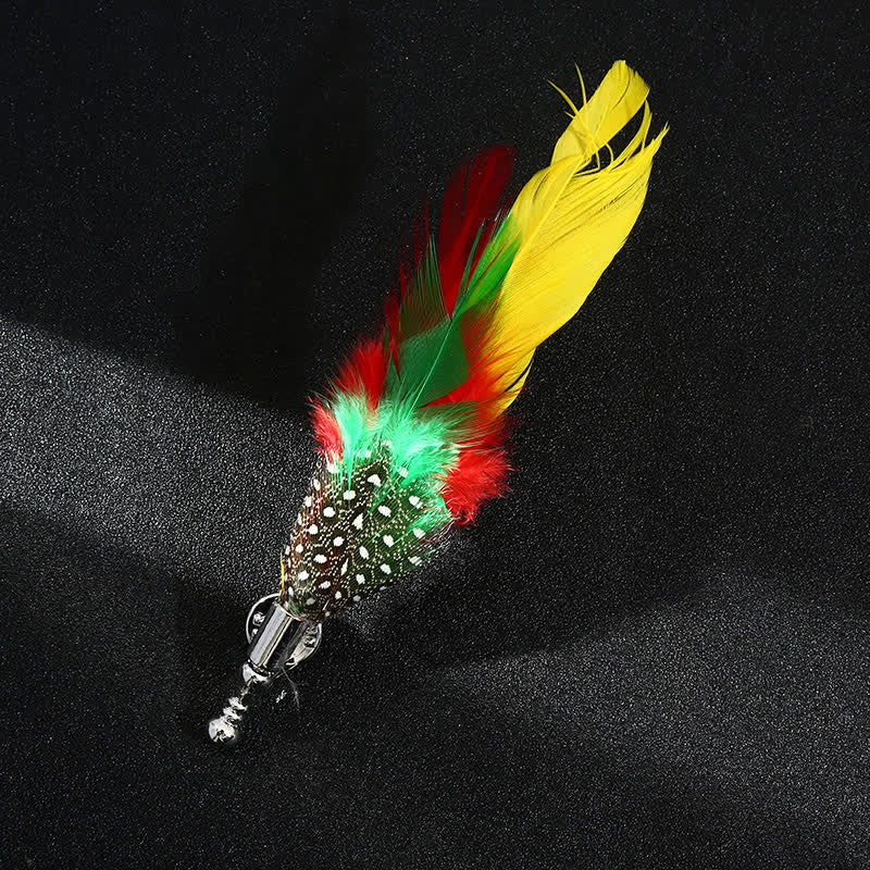 Spilla unisex classica con piume di pavone colorate per feste di nozze - Stile n. 6 - image 7