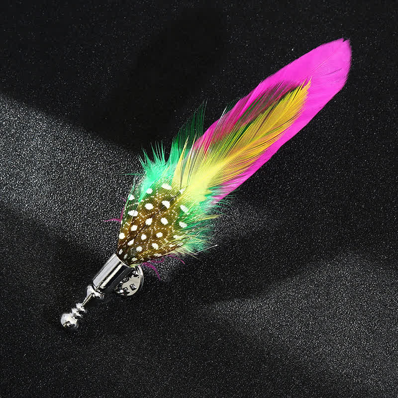 Spilla unisex classica con piume di pavone colorate per feste di nozze - Stile n. 4 - image 5