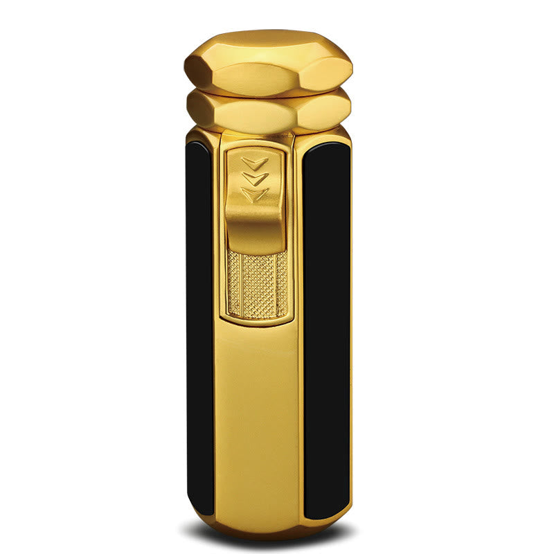 Accendino a quattro fiamme, ricaricabile, a butano, a quattro fuochi - oro - image 10