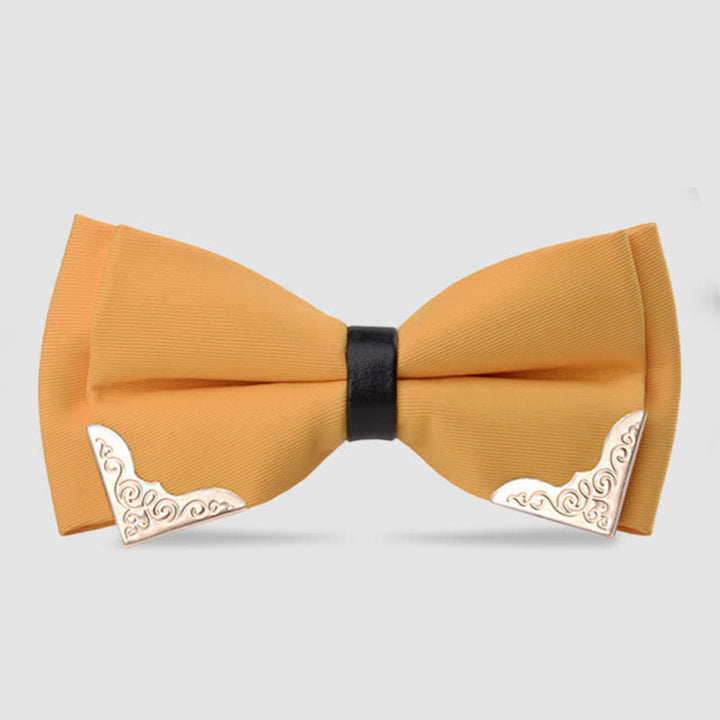 Papillon classico da uomo in metallo dorato - Giallo - image 12