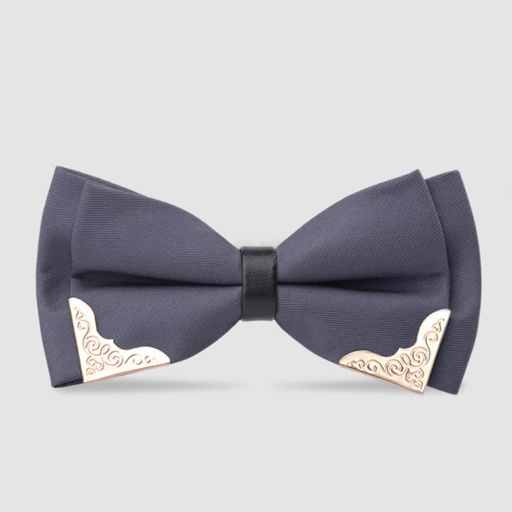 Papillon classico da uomo in metallo dorato - Grigio - image 14