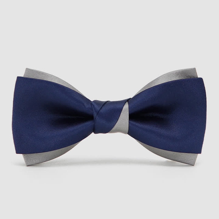 Papillon da uomo a doppio strato blu navy e argento Noble - Marina Militare - image 0