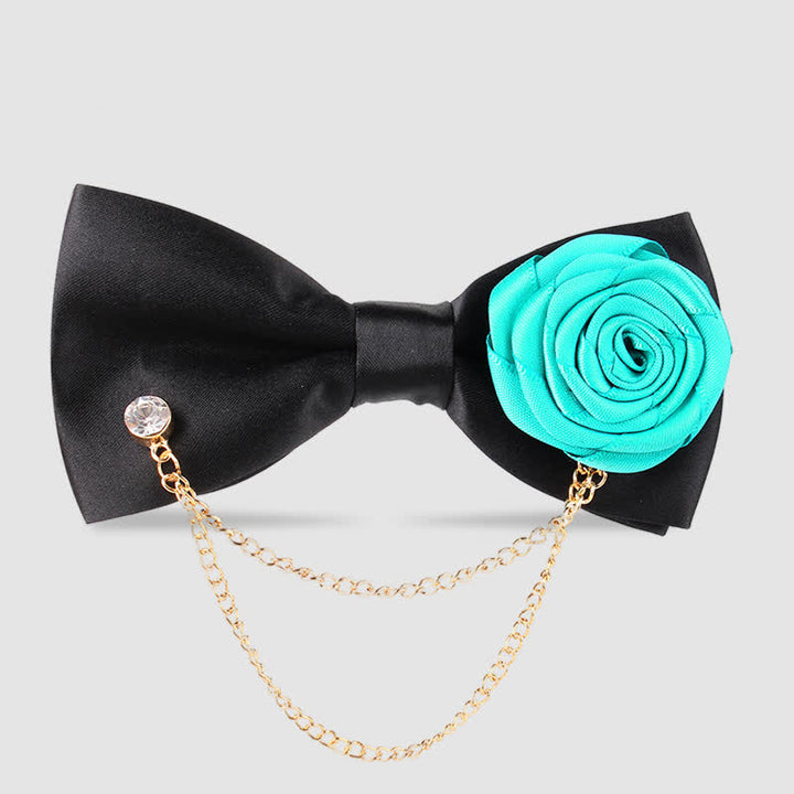 Papillon elegante da uomo con decorazione a catena dorata e rosa - Ciano - image 11