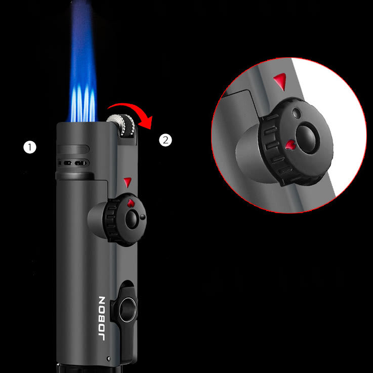 Accendino a quattro fiamme con perforatore per sigari, accendino a quattro fuochi - image 2