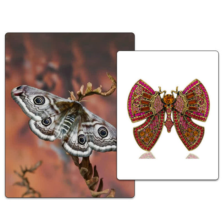 Spilla da donna con decorazione a farfalla e cristalli di strass - image 7