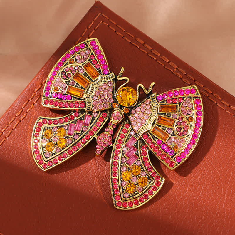 Spilla da donna con decorazione a farfalla e cristalli di strass - image 9