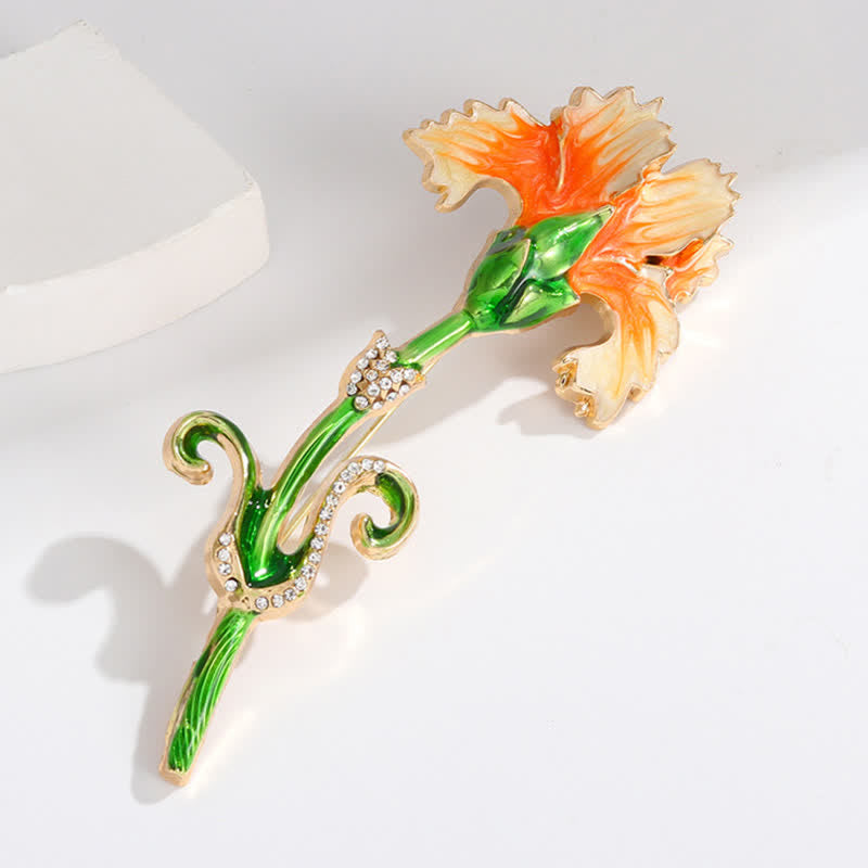 Spilla a forma di garofano smaltato da donna - image 7