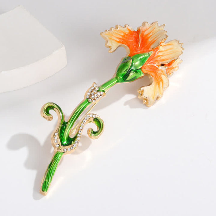 Spilla a forma di garofano smaltato da donna - image 7