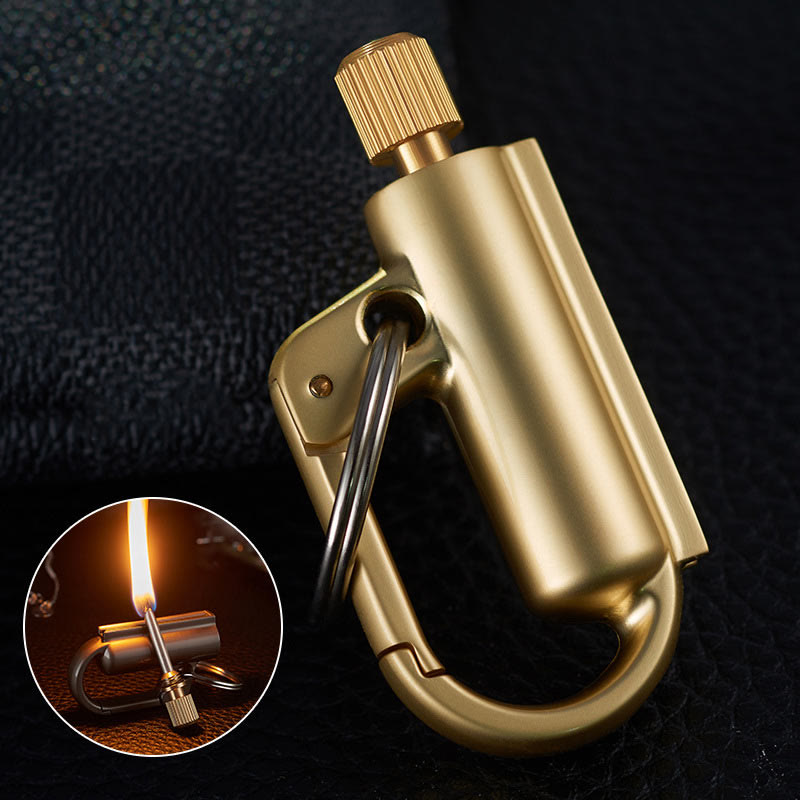 Accendino a cherosene antivento portatile con portachiavi da diecimila fiammiferi - D'oro - image 1