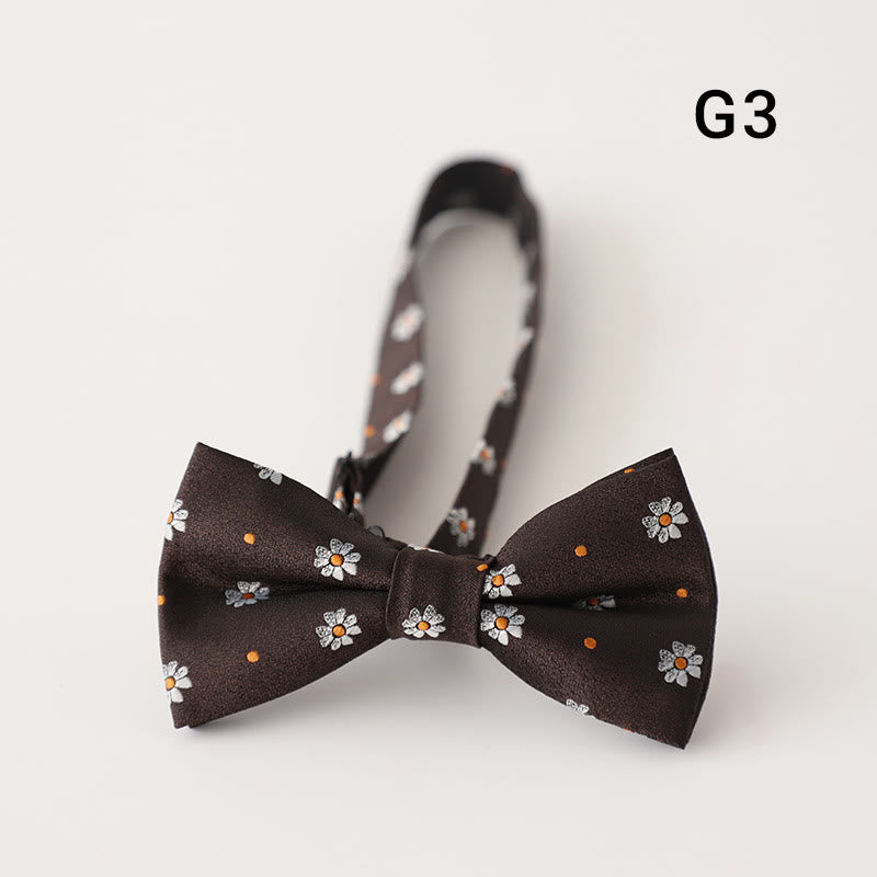 Papillon pre-annodato con cinturino regolabile e stampa floreale retrò - Stile n. 3 - image 1