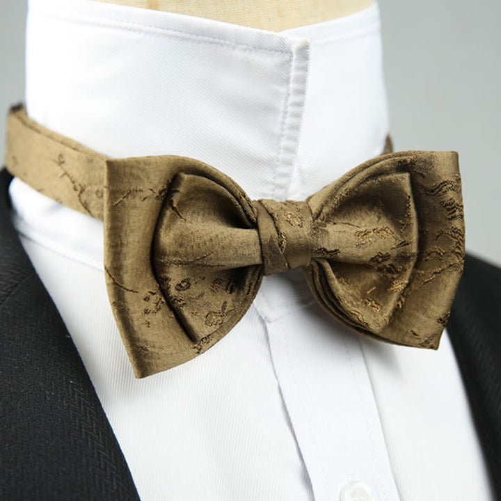 Papillon con cinturino regolabile pre-annodato a doppio strato in jacquard - Stile n. 3 - image 8