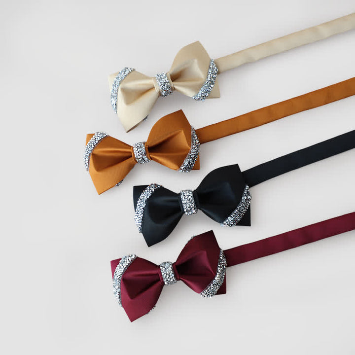 Papillon classico da uomo decorato con strass - image 1