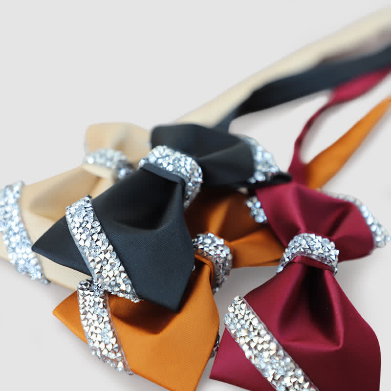 Papillon classico da uomo decorato con strass - image 4