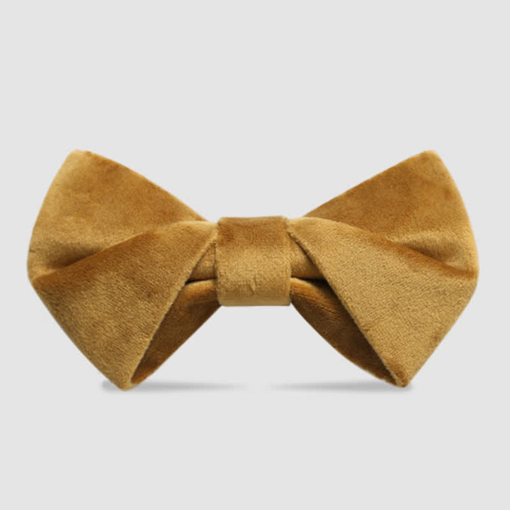 Papillon in velluto intrecciato elegante da uomo - Giallo - image 7