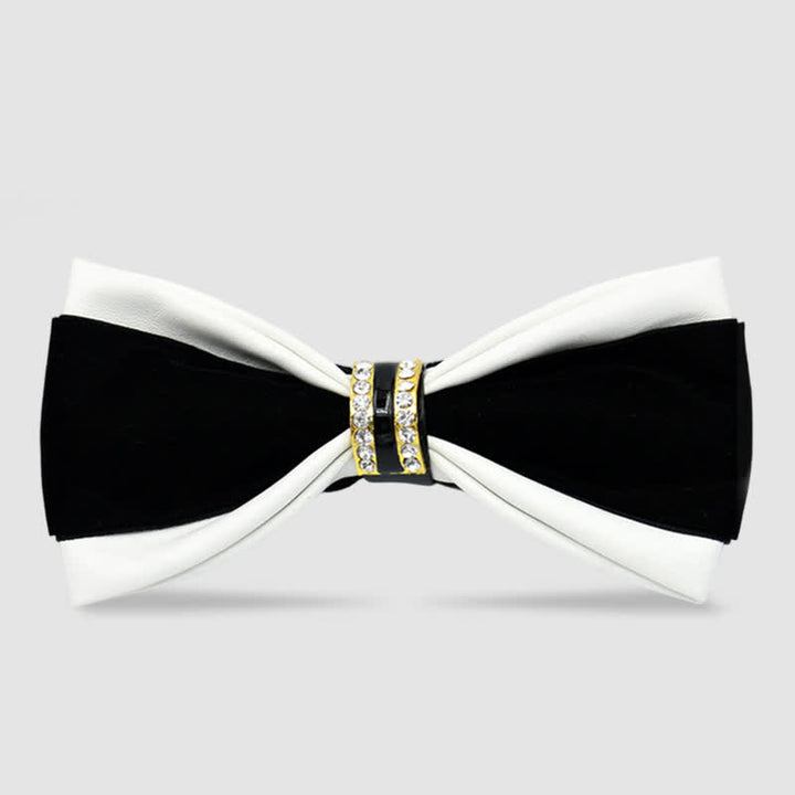Papillon in pelle elegante e nobile da uomo - Bianco - image 2