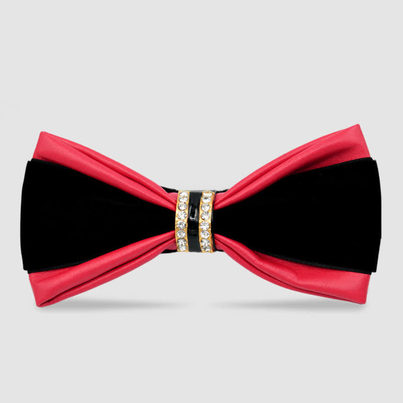 Papillon in pelle elegante e nobile da uomo - Rosso - image 5