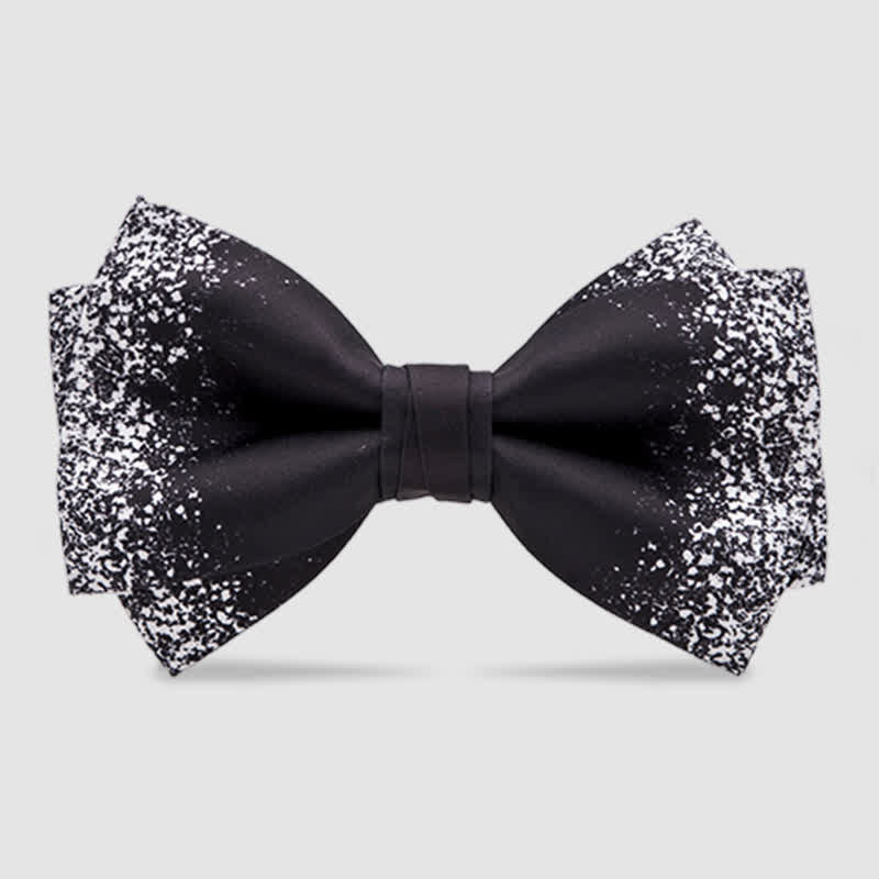 Papillon da uomo nero bianco Resplendent Night Sky - Nero - Doppio strato - image 0