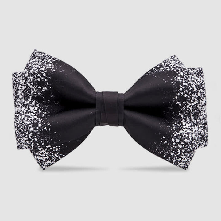 Papillon da uomo nero bianco Resplendent Night Sky - Nero - Doppio strato - image 0