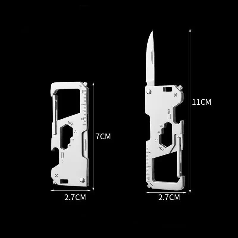 Portachiavi mini coltello pieghevole portatile EDC da esterno 6 in 1 - image 4