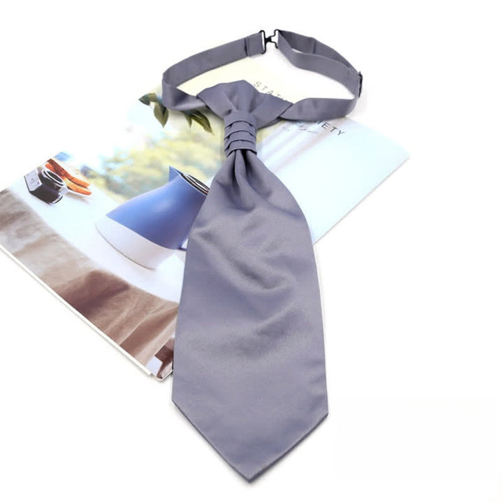 Cravatta da uomo pre-annodata con volant e motivo Paisley di lusso, stile smoking, Ascot - Stile n. 6 - image 8