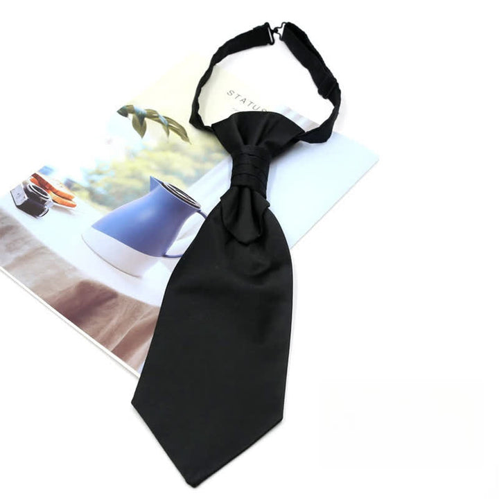Cravatta da uomo pre-annodata con volant e motivo Paisley di lusso, stile smoking, Ascot - Stile n. 3 - image 5