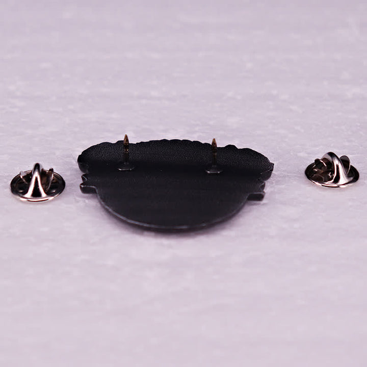Spilla punk in argento con scheletro da motociclista - image 3