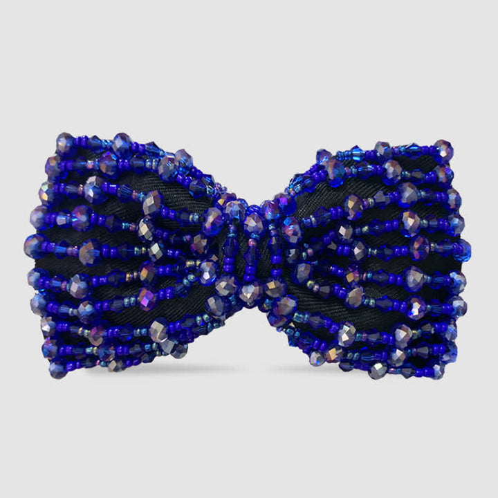Papillon con perline ricamate in cristalli colorati scintillanti - Stile n. 6 - image 9