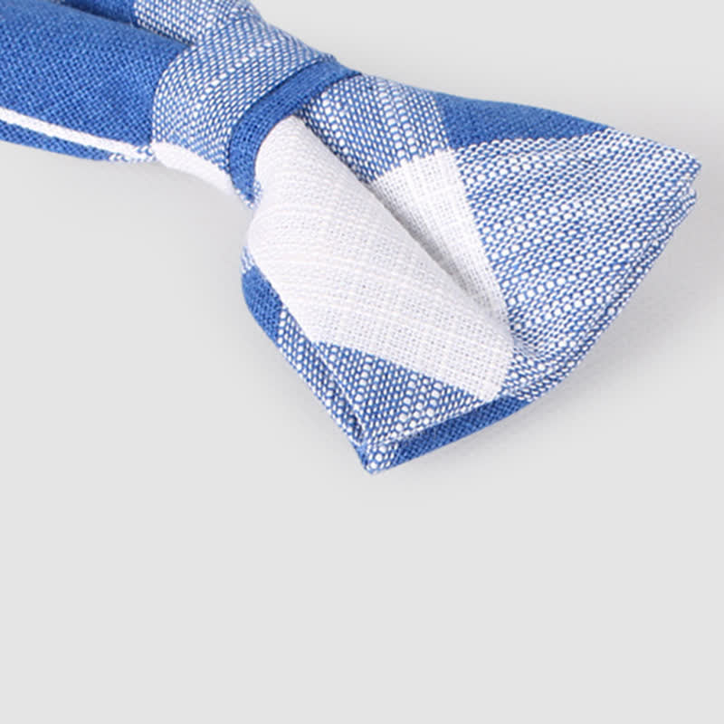 Papillon casual classico a righe in cotone a quadri da uomo - image 4