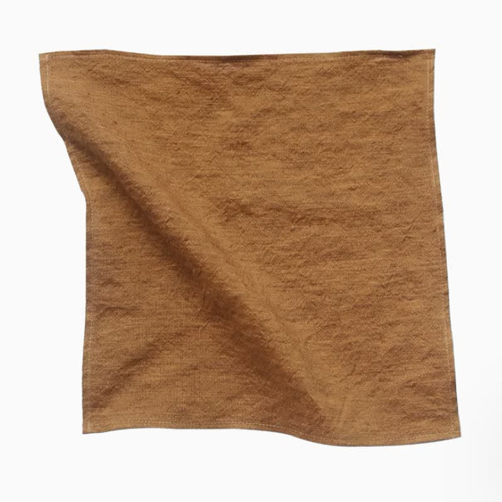Papillon da uomo in lino tinta unita color oro scuro - Fazzoletto da taschino - image 12