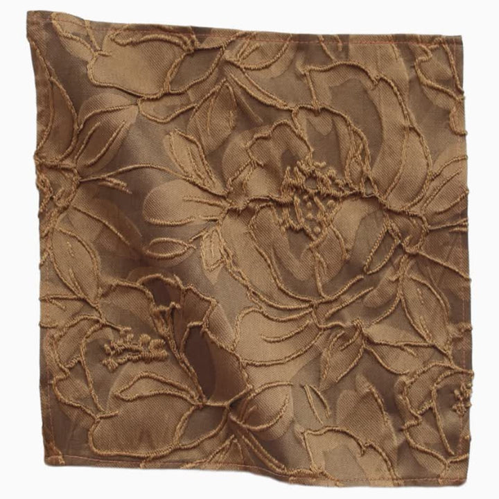Papillon da uomo in jacquard floreale color caffè scuro - Fazzoletto da taschino - image 6