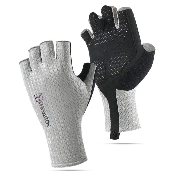 Guanti senza dita traspiranti antiscivolo per sport all'aria aperta - Grigio - XL - image 7