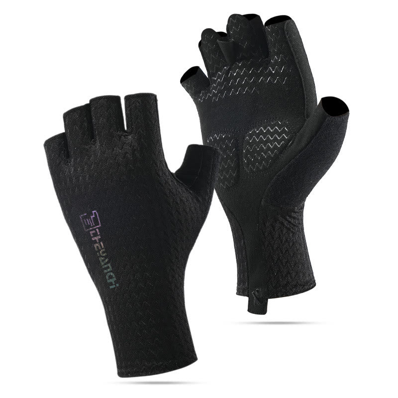 Guanti senza dita traspiranti antiscivolo per sport all'aria aperta - Nero - XL - image 8